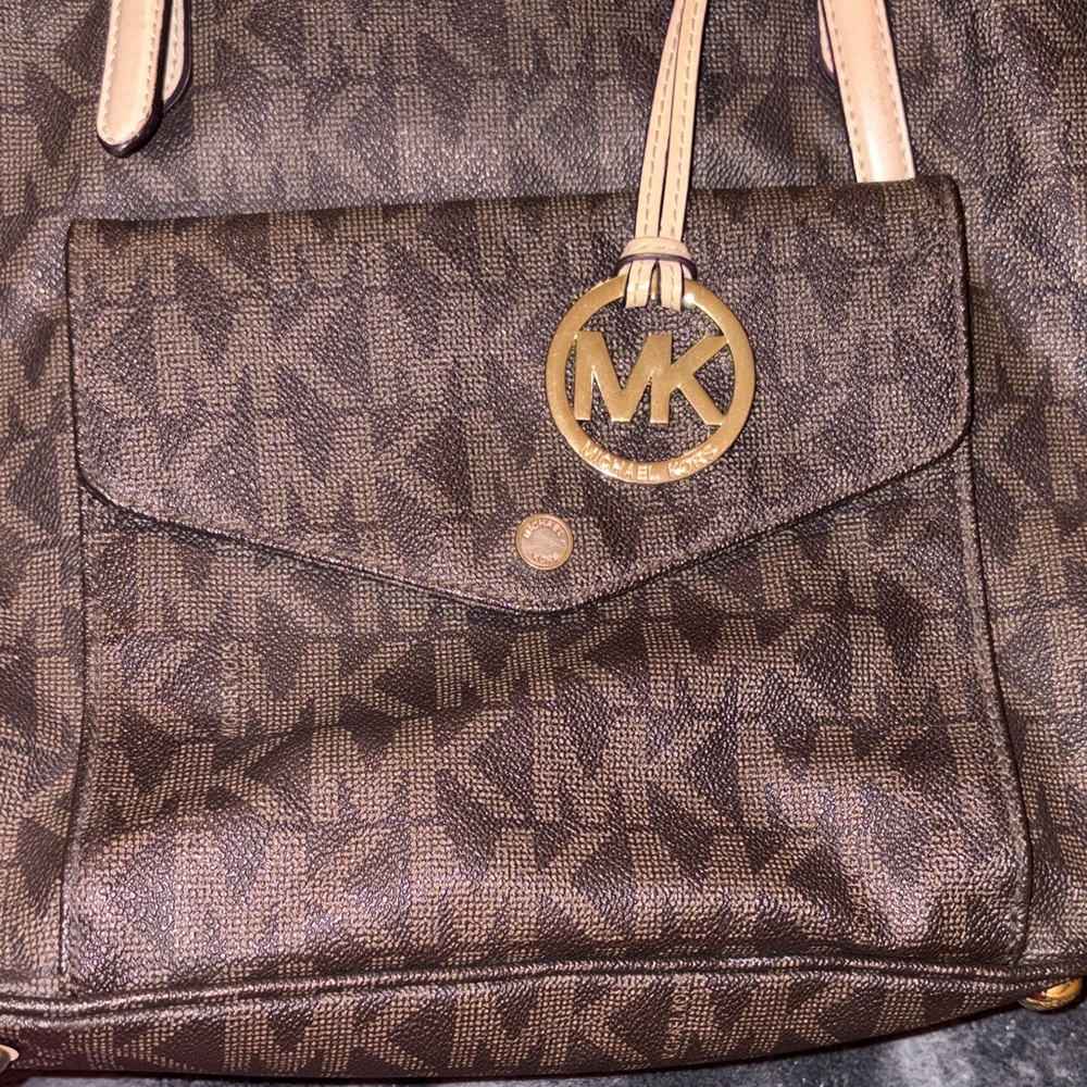 Michael Kors Dark Brown Monogram Tote - Picture 2 of 13
